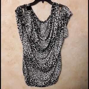 Plus size animal print blouse 2X